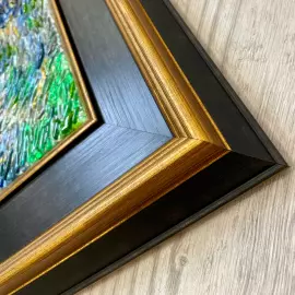 Панно декоративное из стекла "Дорога с кипарисом и звездой" по мотивам работ Ван Гога